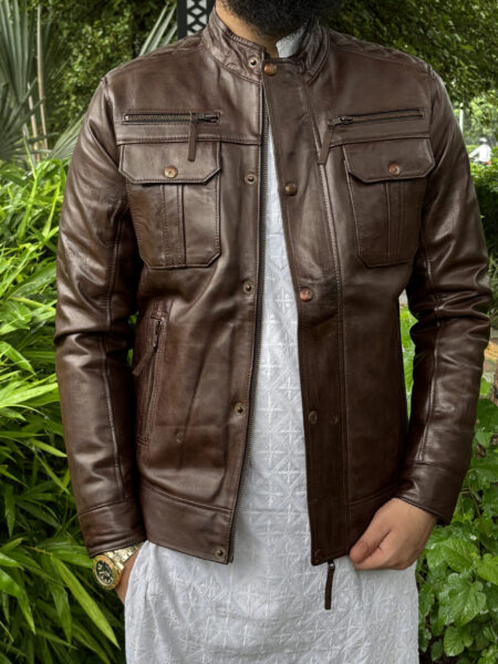 Shadow Bolt Leather Jacket